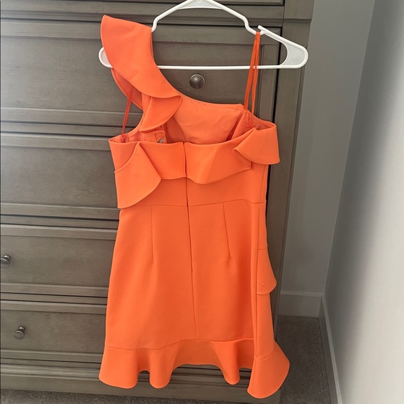 BCBGMaxAzria One-Shoulder Ruffle Dress - Picture 5 of 7